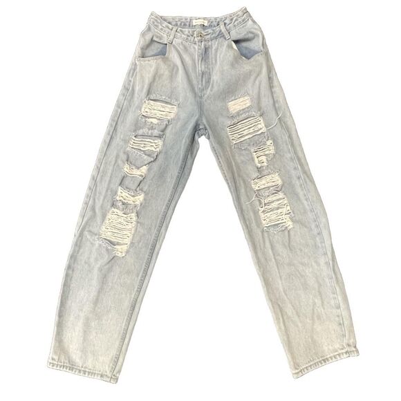 Dance & Marvel Denim Jeans Light Wash Distressed Loose Fit Women’s Size Small - Picture 1 of 10